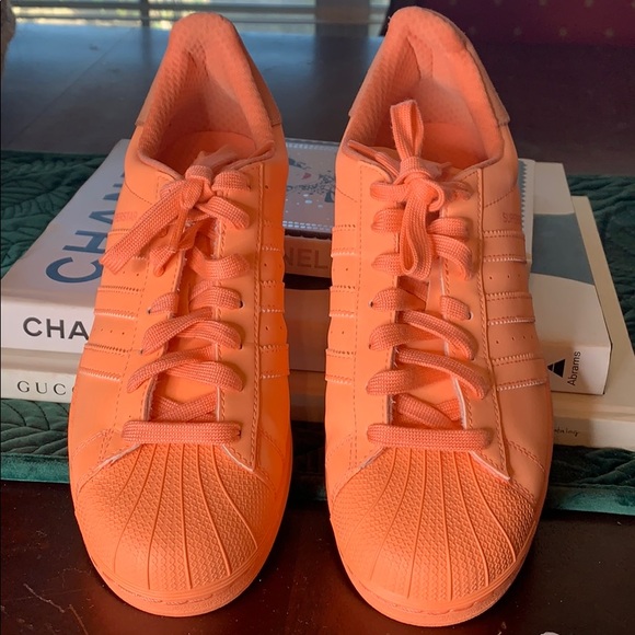 adidas superstar neon orange